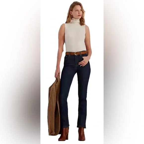 Lauren Ralph Lauren Winter Cream Sleeveless Turtleneck Cashmere Sweater NWT